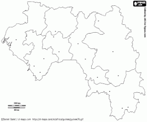 Colorear Mapa de Guinea