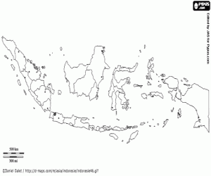 Colorear Mapa de Indonesia