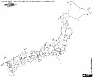 Colorear Mapa de Japón