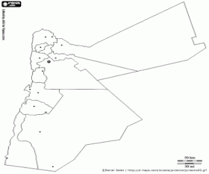 Colorear Mapa de Jordania