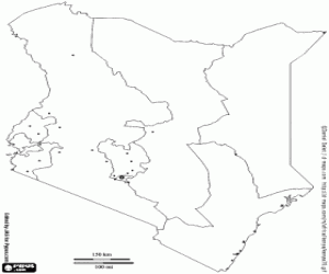 Colorear Mapa de Kenia