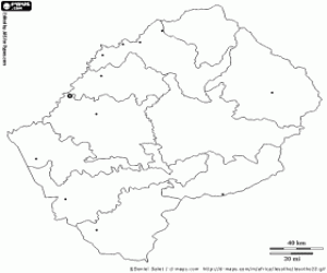 Colorear Mapa de Lesoto