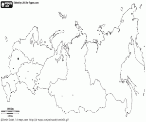 Colorear Mapa de Rusia