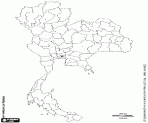 Colorear Mapa de Tailandia