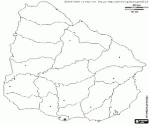 Colorear Mapa de Uruguay