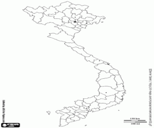 Colorear Mapa de Vietnam