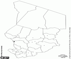 Colorear Mapa del Chad