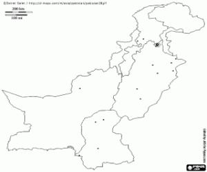Colorear Mapa del Pakistán