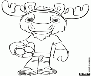 Colorear Maple,mascota Canadá Mundial 2026