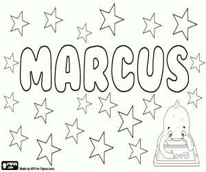 Colorear Marcus, nombre en varios idiomas