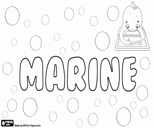 Colorear Marine, nombre en francés