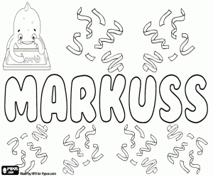 Colorear Markuss, nombre en letón
