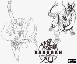 Colorear Masquerade y su Bakugan Hydranoid