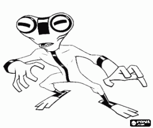 Colorear Materia Gris, un alien de Ben 10