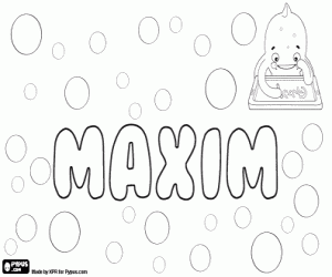 Colorear Maxim, nombre en varias lenguas
