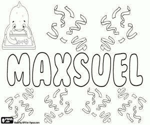 Colorear Maxsuel, nombre masculino