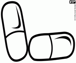 Colorear Medicación en cápsulas