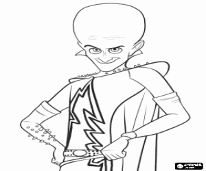 Colorear Megamente, el alien protagonista