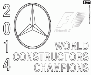 Colorear Mercedes, Campeón F1 2014