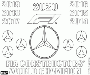 Colorear Mercedes, séptimo título mundial