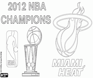 Colorear Miami Heat Campeón 2012 NBA