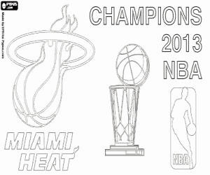 Colorear Miami Heat Campeón NBA 2013