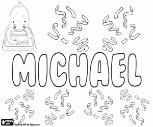 Colorear Michael,nombre en muchos idiomas