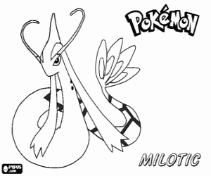 Colorear Milotic, un pokémon