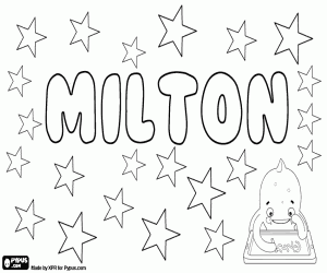 Colorear Milton, nombre inglés
