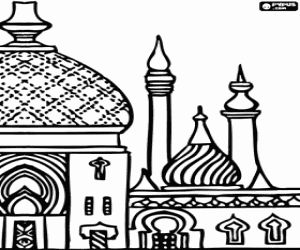 Colorear Los minaretes de una mezquita