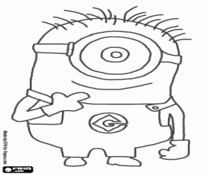 Colorear Un minion con un ojo