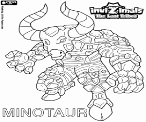 Colorear Minotaur, Invizimals LTP