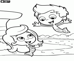 Colorear Molly y Gil hablando