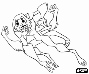 Colorear Monoaraña, un alien de Ben 10