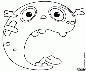 Colorear Una monstruosa boca, la letra C 