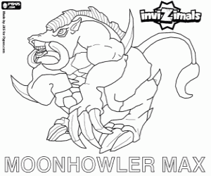 Colorear Moonhowler Max, un Invizimals