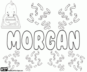 Colorear Morgan, nombre unisex