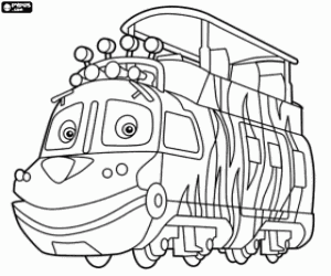 Colorear Mtambo, el tren del safari, Chuggington