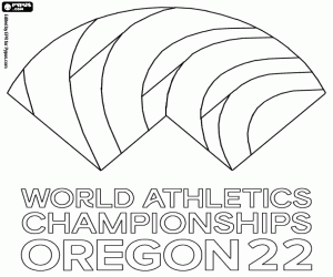 Colorear Mundial Atletismo Oregon 2022
