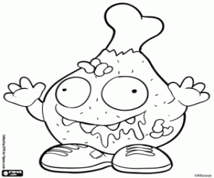 Colorear Muslo de pollo, Trash Pack