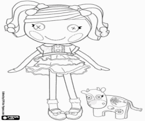 Colorear Muñeca Lalaloopsy con la vaca