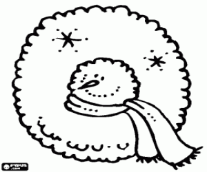 Colorear Muñeco de nieve y la letra Q