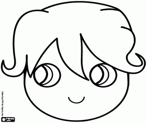 Colorear Máscara de cara de niño