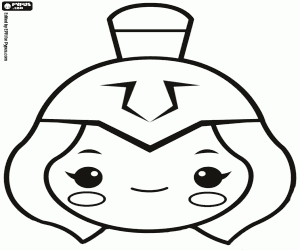 Colorear Máscara de la diosa Atenea