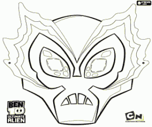 Colorear Máscara de Frío, alien de Ben 10