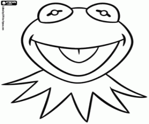 Colorear La máscara de la rana Kermit