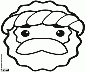 Colorear Máscara de Vulcano o Hefesto