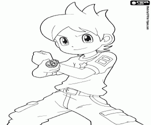 Colorear Nathan Adams de Yo-Kai Watch