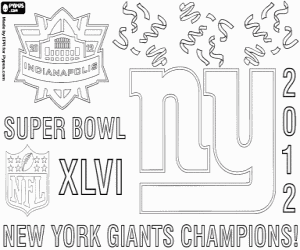 Colorear New York Giants, Super Bowl 2012