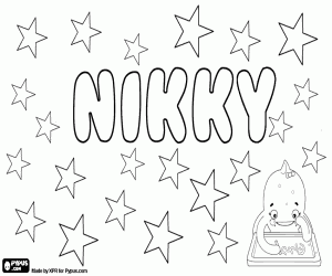 Colorear Nikky, nombre diminutivo